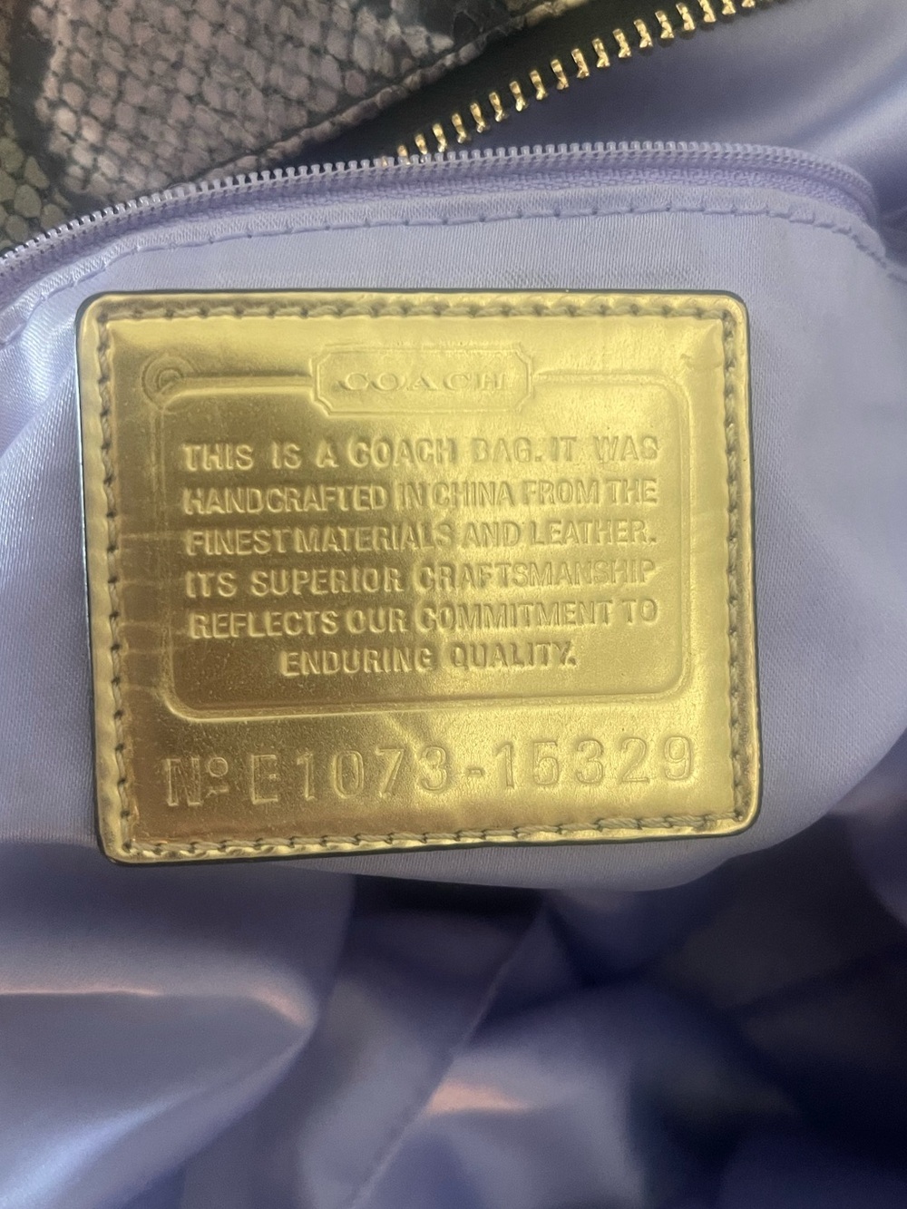 COACH early-2010s Poppy Embossed Exotic Spotlight Bag - Picture 4 of 6